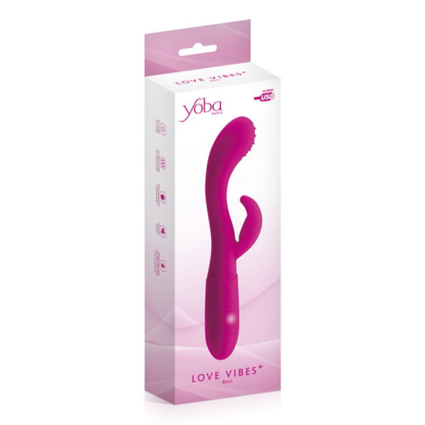 Vibromasseur rabbit Bess rose USB point G 10 programmes 